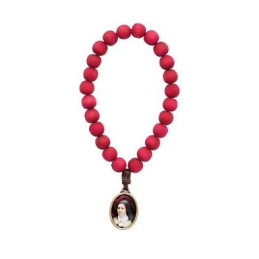 Imagem de Terço Coroa Novena das Rosas Santa Teresinha conta madeira AR3887 - Ar