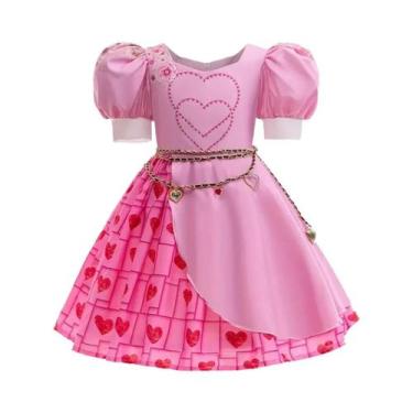 Imagem de Vestido De Princesa Com Estampa De Corações Vermelhos E Rosas Para Men