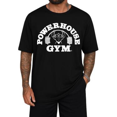 Imagem de Camiseta Power Gym Oversized Gola Alta Streetwear Algodão Estilo Urbano Academia Treino Casual-Masculino