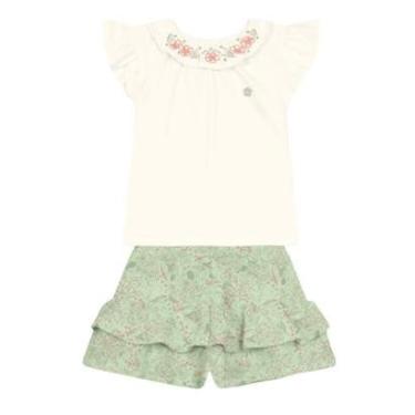 Imagem de Conjunto infantil menina bordado floral Mundi-Feminino