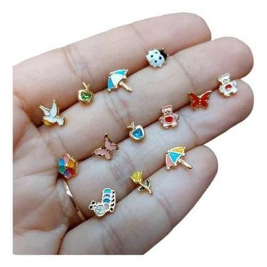 Imagem de Brinco Infantil Tarraxa Baby Dourado F Ouro 18K - 3 Pares - De Castro 