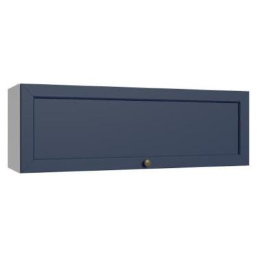 Imagem de Armário Aéreo 100 Cm 1 Porta Basculante Branco/azul Vik Madesa Branco/