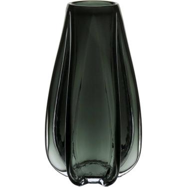 Imagem de VASO DECORATIVO ENFEITE CASA HOME&CO VIDRO 35x17x17cm FUMÊ