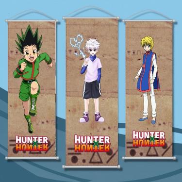 Imagem de Pôster de arte de parede em tecido Scroll Hunter x Hunter 30 x 75 cm, 3 unidades