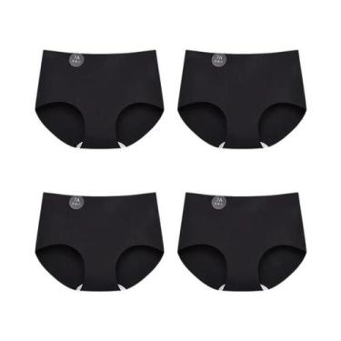 Imagem de Conjunto De 4 Calcinhas De Seda Sem Costura Para Mulheres, Confortávei