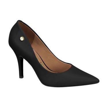 Imagem de Sapato Feminino Scarpin Vizzano Bico Fino Pelica - 11841101, Preto, 38
