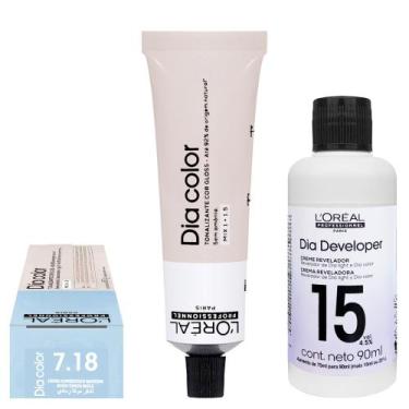 Imagem de Loreal Tonalizante Dia Color 7.18 Louro Acinzentado Marrom 60g Rev. 15