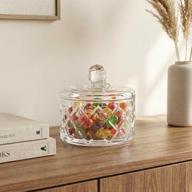 Imagem de Potiche de Vidro Amazonia 10,5cm com Tampa Decorativo - Hauskraft