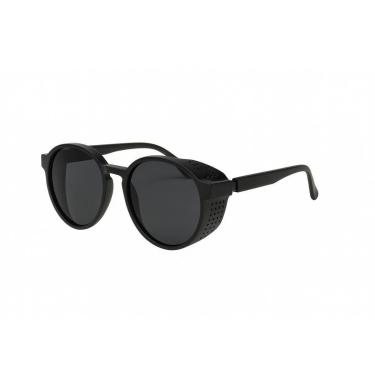 Imagem de Óculos de Sol Masculino Redondo Preto Estilo Retrô UV400-Masculino