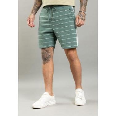 Imagem de Bermuda Moletom Masculina Listrada com Cordão Dialogo-Masculino