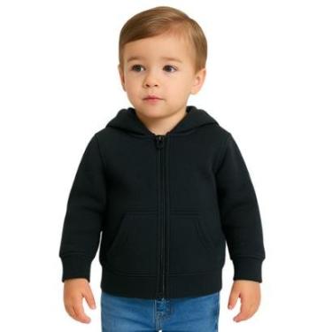 Imagem de Moletom Canguru Zíper Com Capuz Infantil Unissex Básica Kyly-Unissex