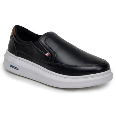 Imagem de Tênis Slip On Masculino Calce Facil CouroMacio e Confortável-Masculino