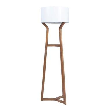 Imagem de Luminária Abajur De Chão Texas com Madeira Maciça e Mdf - Bac Móveis, 