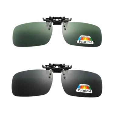 Imagem de Óculos De Sol Polarizados Com Clip-on De 4 Cores, Lentes Cinza UV 380,