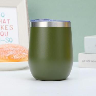 Imagem de Copo Térmico Cuia 360ml Inox Tampa Oval Bebida Quente e Fria 5817 - NE