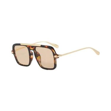 Imagem de Óculos De Sol Quadrados Retrô De Armação Grande Com Proteção UV Para D