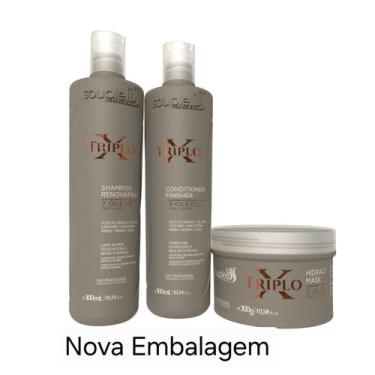 Imagem de SoupleLiss Triplo X 7 Óleos Reconstrução Home Care300ml 3x1