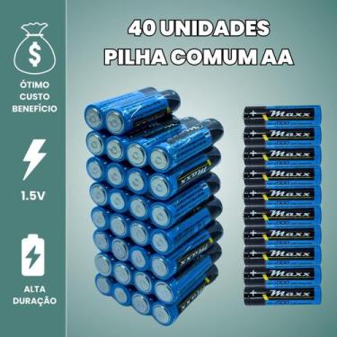 Imagem de Pilha Comum 60 Unidadas Pacote Caixa Pilhas Pequenas - Combos Pilhas, 