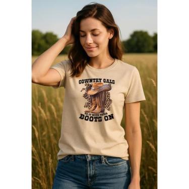 Imagem de Camiseta Feminina Country Gals linda Blusinha 100% Algodão Promoção En