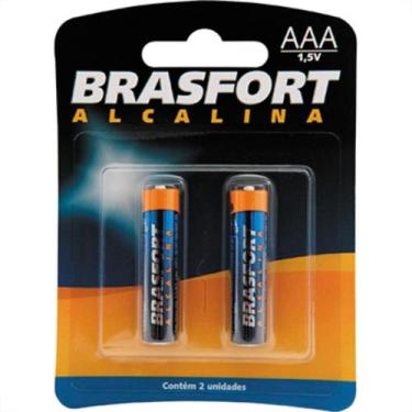 Imagem de Brasfort Pilha Alc Palito Aaa C/02 - BRASFORT ELETRICA