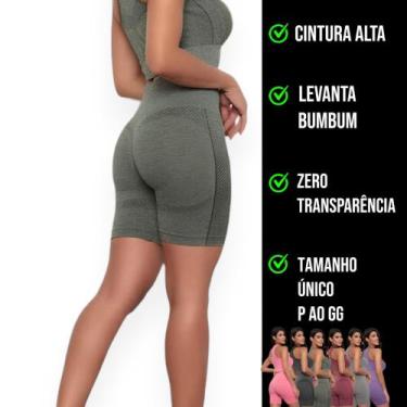 Imagem de SHORT Leg Legging LEVANTA BUMBUM Cintura Alta Fitness Treino Corrida A