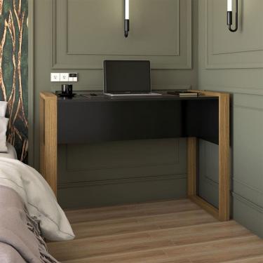 Imagem de Mesa para Escritório Design Freijó/Preto Fosco - Panorama Móveis