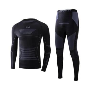 Imagem de Conjunto De Roupa Térmica Unissex Para Esqui, Fitness, Treino, Ginásti