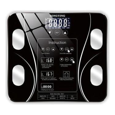 Imagem de Balança Digital Bluetooth Bioimpedancia Inteligente Preto Bivolt - - N