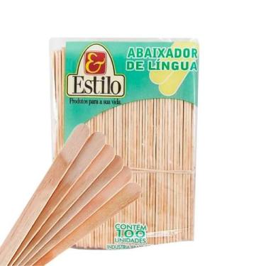 Imagem de Abaixador de Lingua de Madeira KIT 5 Pacotes Com 100 unidades Estilo