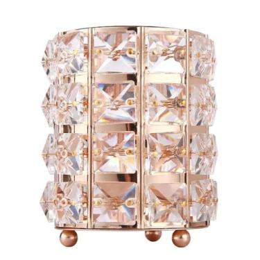 Imagem de Porta Pincéis de Maquiagem Cristal Âmbar Organizador Elegante para Pen