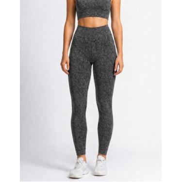 Imagem de Calça Legging Selene Sem Costura Cintura Alta Fitness Academia Modelad