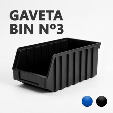 Imagem de Kit 30 Caixa Gaveta BIN Organizadora Plástica Empilhável Parafusos Fer