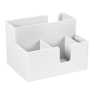Imagem de Porta-guardanapo E Sachês Casual 14,1 X 10,6 X 9,4 Cm Branco Coza