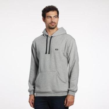 Imagem de Moletom Masculino Canguru Bolso Capuz VLCS Cinza-Masculino