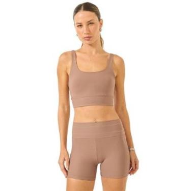 Imagem de Top Colcci Malha Sport Marrom Aziza Feminino-Feminino
