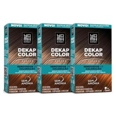Imagem de Kit 3 Dekapcolor System Removedor de Coloração 300ml - Yamá - Yama
