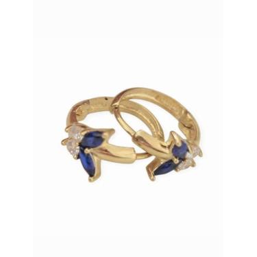 Imagem de Brinco argola borboleta infantil ouro 18k amarelo. - Rosangela lima jo