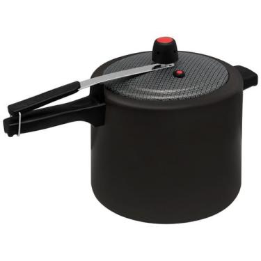 Imagem de Panela de Pressão 7 Litros Antiaderente Preta 1810 Eirilar, 7L, Preto
