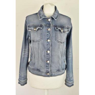 Imagem de Jaqueta jeans com detalhe de franja tamanho único 42 - A&C