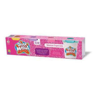 Imagem de Kit massinha de modelar especiais com glitter - 4 unidades - Divertoys