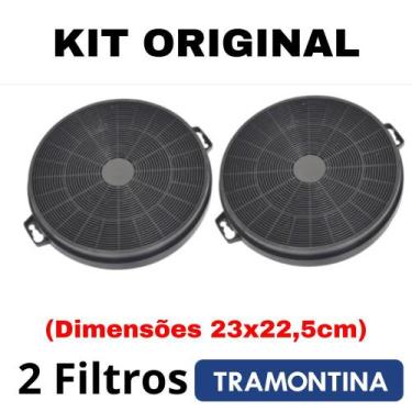 Imagem de Filtro Carvão Ativado Motor Coifa 23 x 22,5cm Tramontina  2 Peças