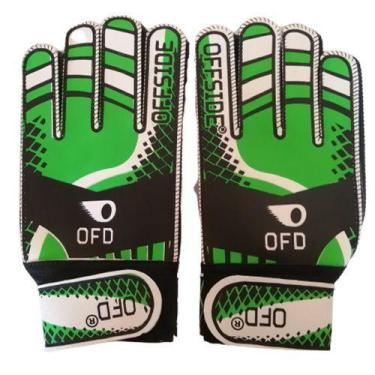 Imagem de Luva de Goleiro Offside Futebol de Campo Adulto, G, Verde, Preto