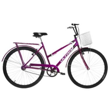 Imagem de Bicicleta Aro 26 Ultra Bikes Poti Wave V-Brake Lilás Com Paralamas