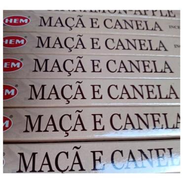Imagem de kit de Incenso Indiano HEM aroma Maça e Canela relaxamento e meditação
