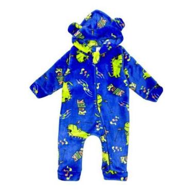 Imagem de Macacão Pelúcia Fleece Bebe Infantil Zíper Quentinho P/ Frio - AG Indu