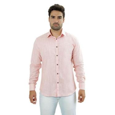 Imagem de Camisa Masculina Ixória Social Flamê Coral Manga L Slim Fit, We peep, 