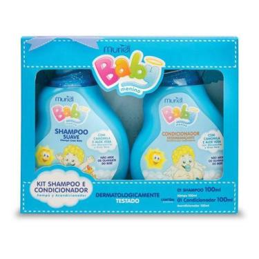 Imagem de Kit Muriel Baby Shampoo e condicionador - AZUL - Cabelos