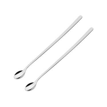 Imagem de Kit 2 Colheres Bailarina 30cm Inox Bebidas Tramontina Amazonas Coquetel Suco Drink