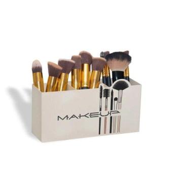 Imagem de Porta Maquiagem Trio Pinceis Makeup - GEGUTON