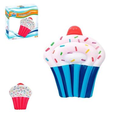Imagem de Boia Colchão De Piscina Bolo Cupcake Grande Inflável Bronzeador  - Wel